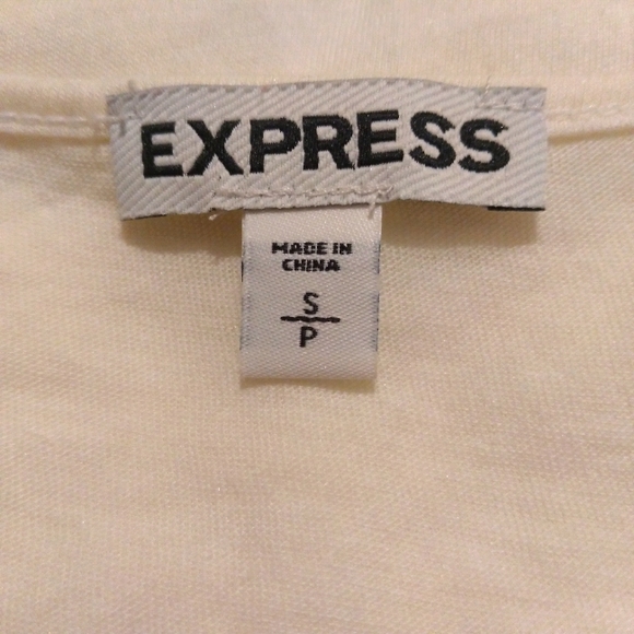 🎁 EXPRESS Vintage Top w/ Exquisite Front Overlay of Tulle, Sequins & Embroidery - Picture 11 of 14